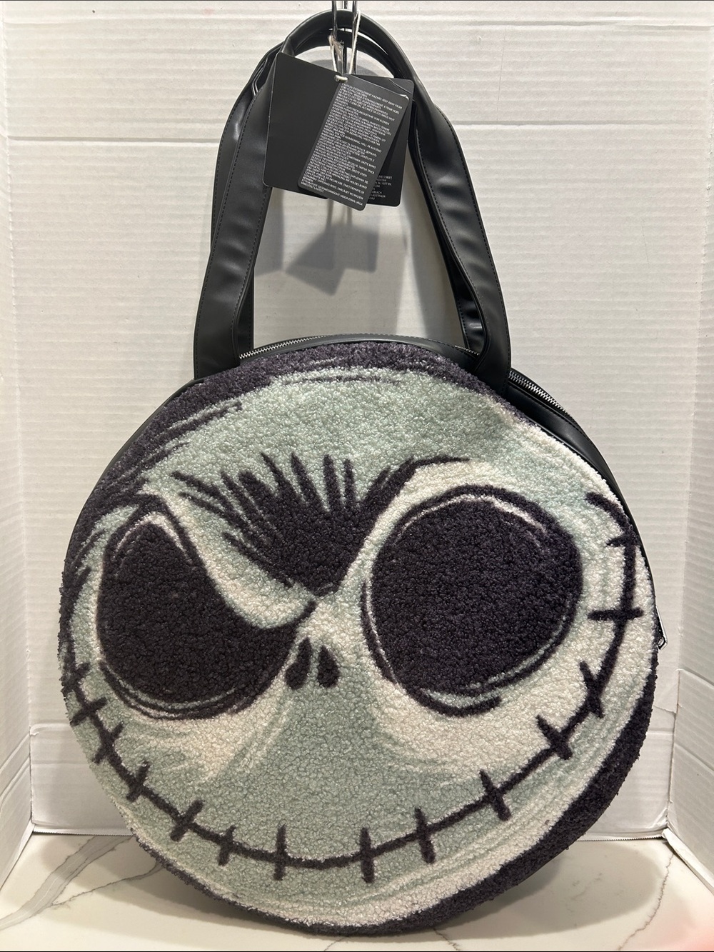 NWT Disney X Loungefly LARGE Round Jack Skellington Graphic Tote Travel Bag